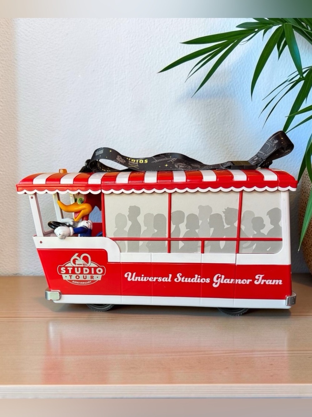 Universal Studios Hollywood Anniversary Tram Woody Woodpecker Popcorn Bucket